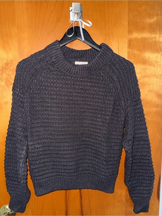 Sweaters - Women’s Navy Chunky Knit Crewneck Sweater